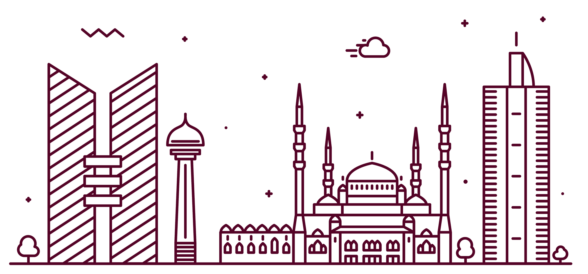 Ankara skyline illustration
