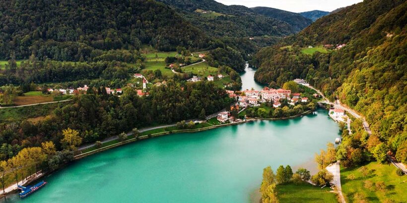 Most Na Soci Slovenien